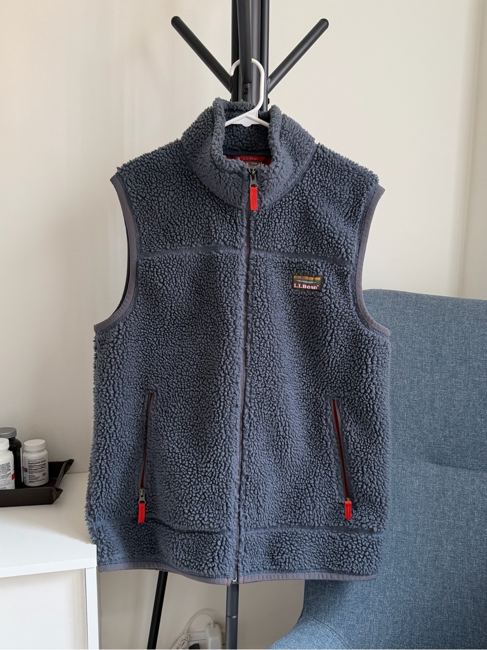 LL Bean Mountain Pile Sherpa Vest Size M